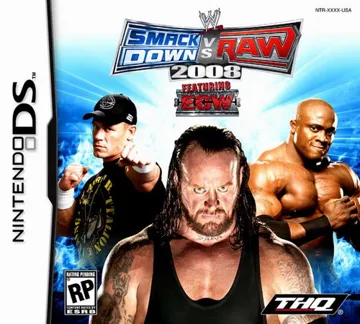 WWE SmackDown vs Raw 2008 featuring ECW (USA) box cover front